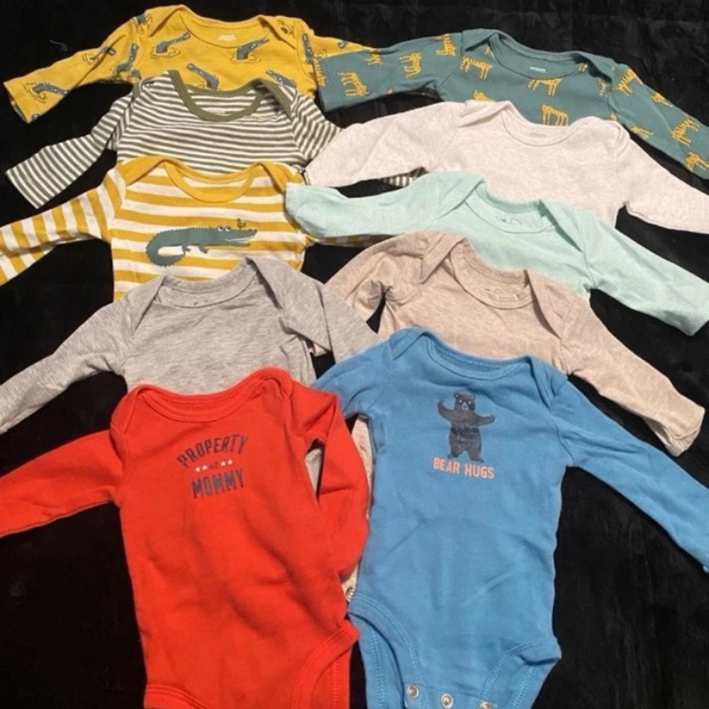 Assorted Colorful Baby Bodysuits Set